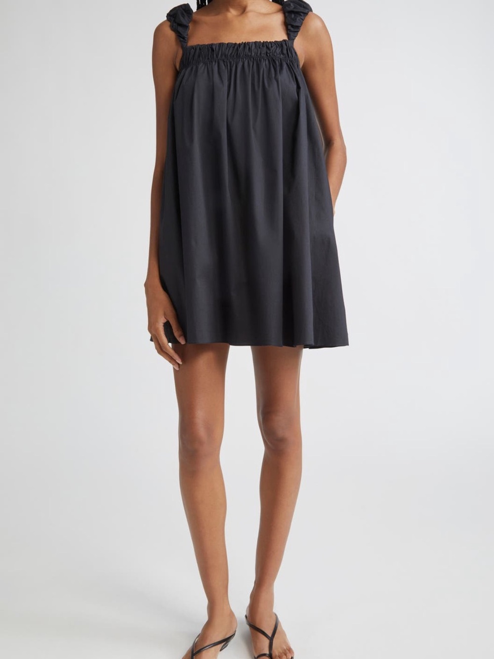 STAUD Beau Babydoll Mini Dress. NWT.